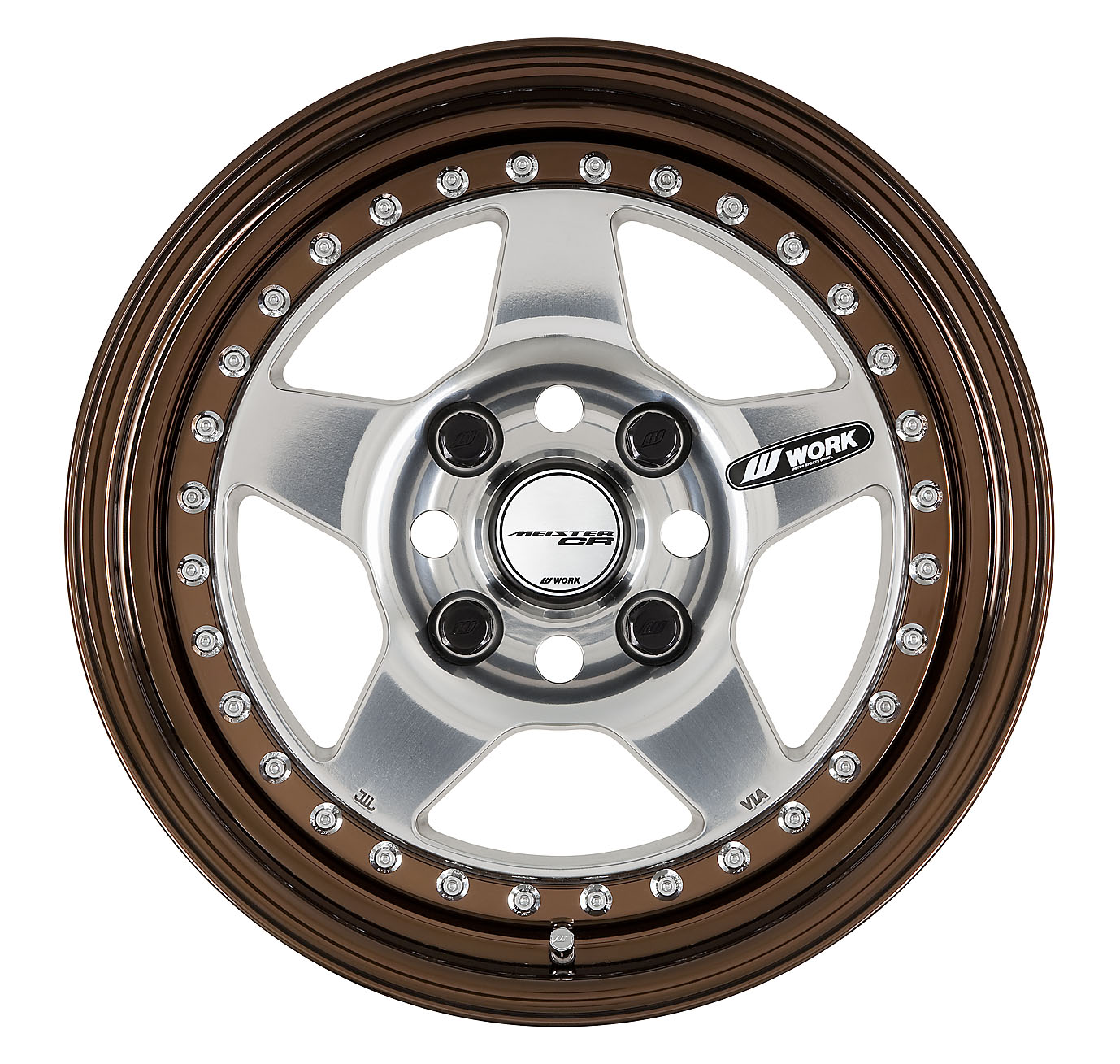 ■サイズ:15inch<br />
■ディスク:バフフィニッシュ(標準)<br />
■リム:NORMAL(形状)/ブロンズアルマイト(カスタム)<br />
■センターキャップ:標準<br />
■ステッカー:標準同梱