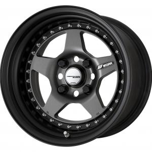 MATTE GUN METAL(MGM)+ Mat black anodized aluminum rim 15inch