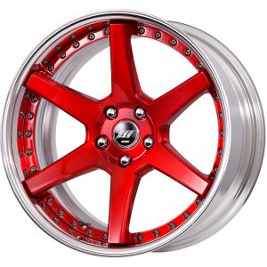 Clear Red Brushed (BUR) 19inch Deep Concave B Set ※ Color Rhythm Clear