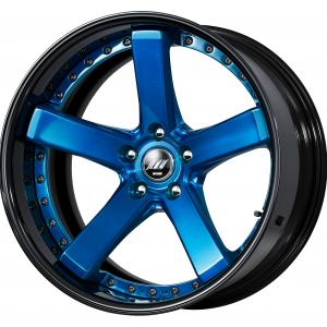 Clear Blue Brushed (BUL) 19 inch Deep Concave B Set ※Color Rhythm Clear + COP: Black Alumite Rim (K)