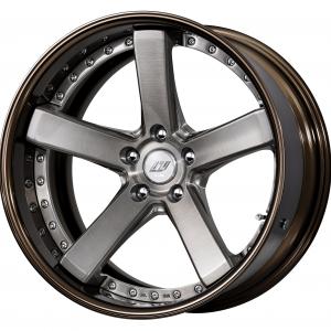 Trans gray brushed (BUA) 19 inch deep concave ※ color rhythm clear + COP: bronze alumite rim (G)